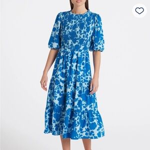 Blue Floral Women's Dress